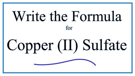 formula copper ii sulfate